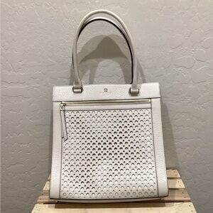 KATE SPADE IVORY LEATHER SHOULDER BAG